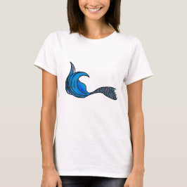 Camiseta Pé-de-Sereia em azul