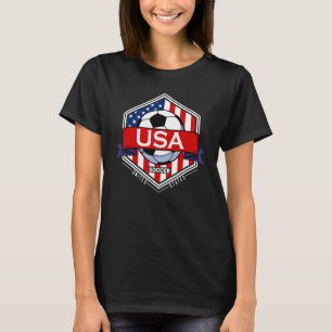Camiseta Pé do Jogador de Ventilador Patriótico Americano d