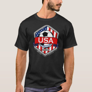 Camiseta Pé do Jogador de Ventilador Patriótico Americano d