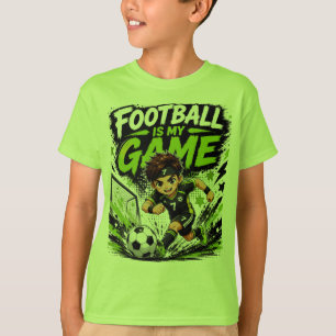 Camiseta Pé É Meu Jogo   Design Esportivo Kawaii para Crian