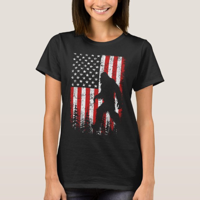 Camiseta Pé Grande 4 De Julho Bandeira Americana Vermelha P (Frente)