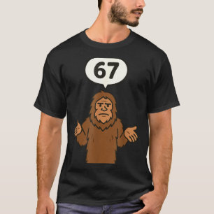 Camiseta Pé Grande 67 Meme Seis Sete Sasquatch Engraçado 