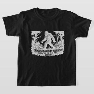 Camiseta Pé Grande Acredite Em Si Mesmo Meninos Meninas Sas