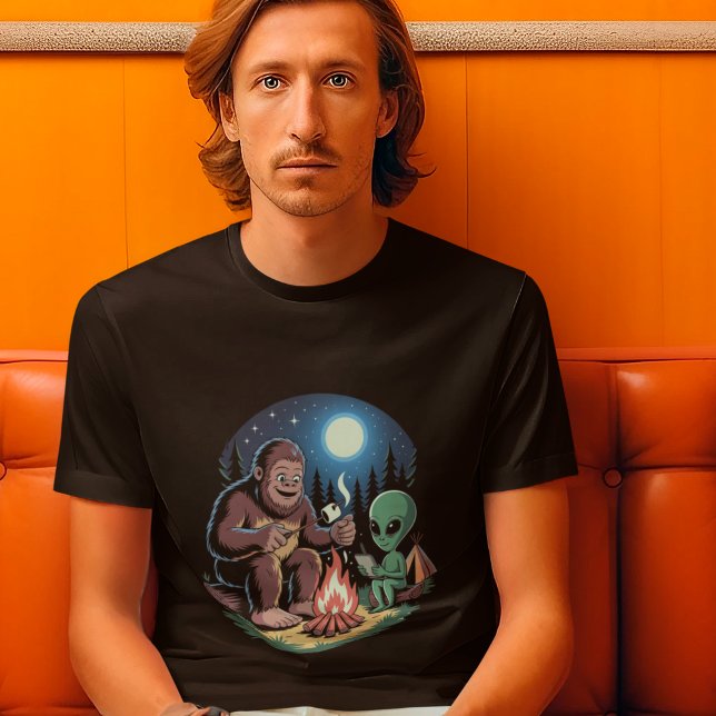 Camiseta Pé Grande Alienígena OVNI Críptido Paranormal Noit (Criador carregado)