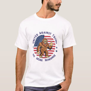 Camiseta Pé Grande Americano Unido Contra Trump