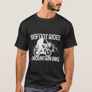 Camiseta Pé Grande Anda De Bicicleta De Montanha Engraçado 