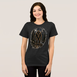 Camiseta Pé Grande ao Luar Água Colorida Solta Floresta Crí