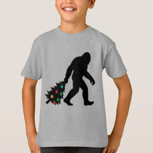 Camiseta Pé Grande Arrastando Árvore de Natal