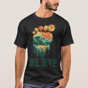 Camiseta Pé-Grande-Asquatch-Pé Yeti Acredita Em Acampamento