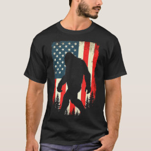 Camiseta Pé grande bandeira dos EUA patriótico quatro de ju
