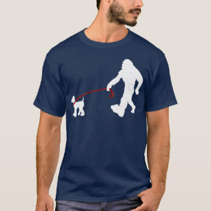 Camiseta Pé Grande Caminhando Airedale Terrier Funny Bigfoo