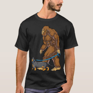 Camiseta Pé-Grande Cão Cachorro Passeando Engraçado Pássaro