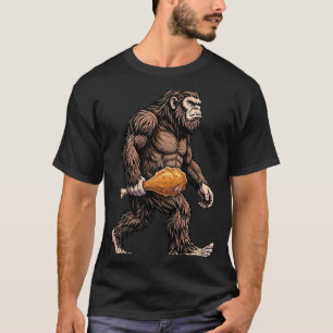 Camiseta Pé Grande Carregando Coxa de Frango Amante do Sasq