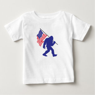 Camiseta Pé Grande Carregando da bandeira americana
