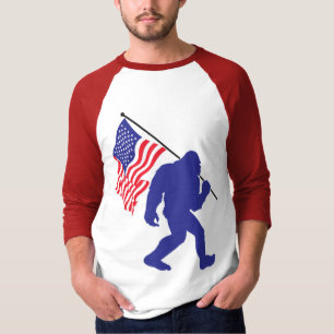 Camiseta Pé Grande Carregando da bandeira americana
