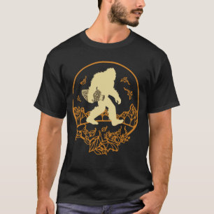 Camiseta Pé Grande Com Floresta De Madeira De Morel Mushroo