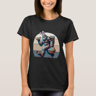 Camiseta Pé Grande Com Orelhas Coelhinhas Roubando Um Soque