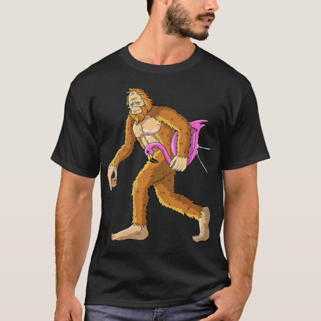 Camiseta Pé Grande Com Presente Figurino De Animais Flaming (Frente)
