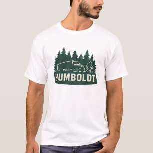 Camiseta Pé Grande de Humboldt Caminhão e Silhueta da Flore