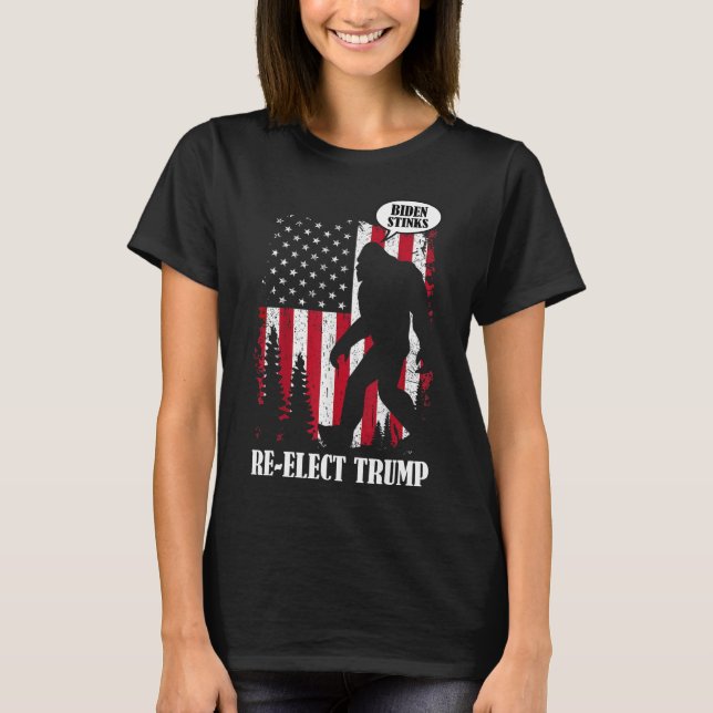 Camiseta Pé Grande Diz Padrões De Biden (Frente)