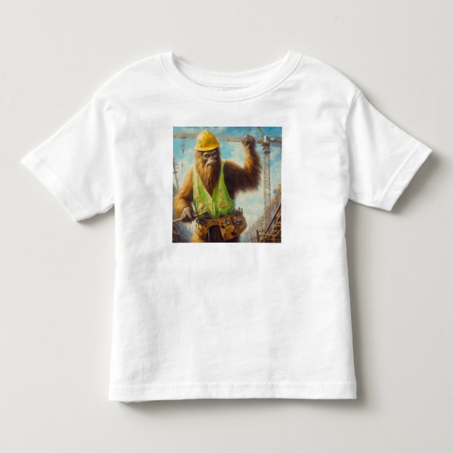 Camiseta Pé Grande do Trabalhador de Construção (Frente)