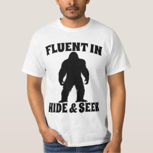 Camiseta Pé Grande Engraçado - Fluente em Esconde-Esconde