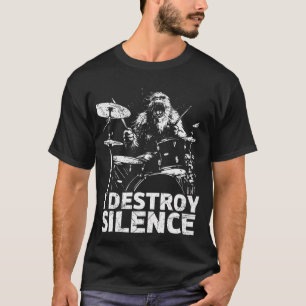 Camiseta Pé Grande Engraçado Tocando Bateria Baterista Eu D
