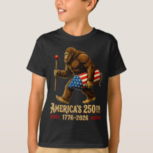 Camiseta Pé-grande fogos de artifício 4 de julho patriótico