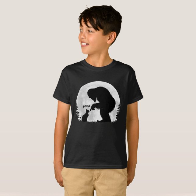 Camiseta Pé Grande & Gatinho Boop sob a Lua  (Frente Completa)