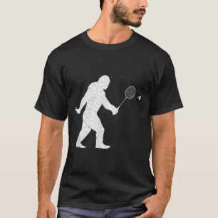Camiseta Pé Grande Jogando Badminton Chuttle Engraçado Badm