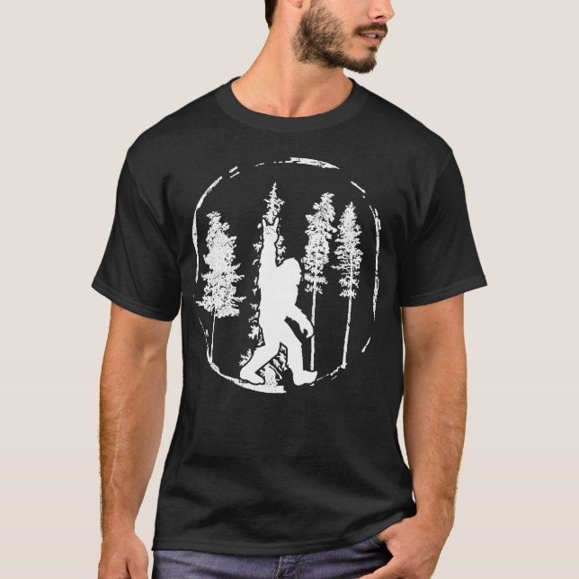 Camiseta Pé-Grande Legal Em Forest Rock Roll Shirt Sasquatc (Frente)