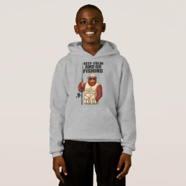Camiseta Pé Grande Mantenha a Calma e Vá Pescar Engraçado