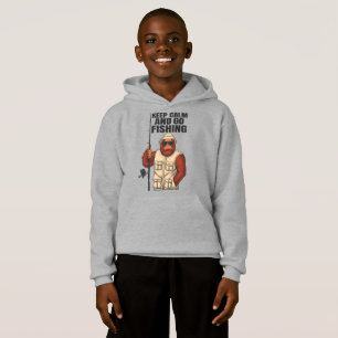 Camiseta Pé Grande Mantenha a Calma e Vá Pescar Engraçado