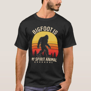 Camiseta Pé Grande Meu Animal Espirituoso Retro Pé-Grande