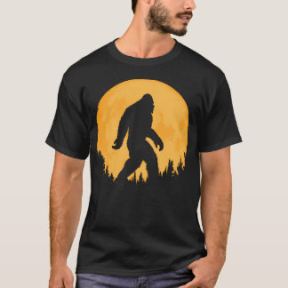 Camiseta Pé Grande Noite Minimalista Árvores Lua Cheia