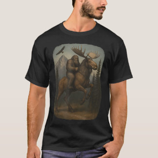 Camiseta Pé Grande Ou Sasquatch Montado Em Um