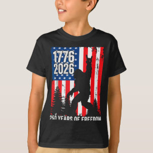Camiseta Pé-grande patriótico 250 anos de liberdade EUA 250