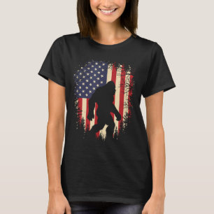 Camiseta Pé-grande patriótico bandeira americana sasquatchP