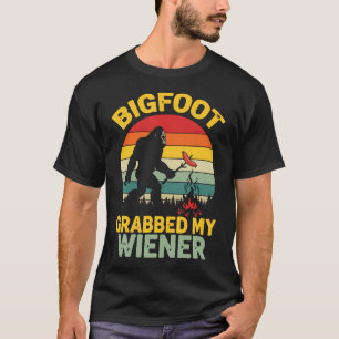 Camiseta Pé Grande Pegou Meu Cachorro-Quente Sasquatch Engr