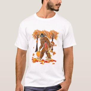 Camiseta Pé Grande Peregrino Turquia Pumpkin Dia de Ação de