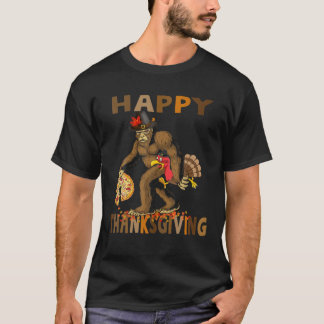 Camiseta Pé Grande Peregrino Turquia Pumpkin Feliz Ação de 