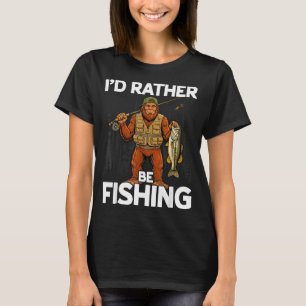 Camiseta Pé grande pescando sasquatch robalo engraçado home