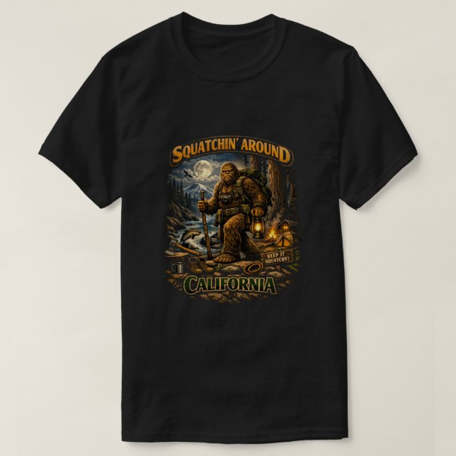 Camiseta Pé-grande Sasquatch (Frente do Design)