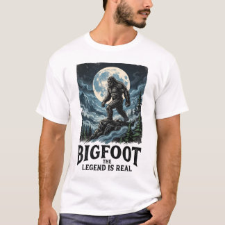 Camiseta Pé Grande Sasquatch Na Floresta