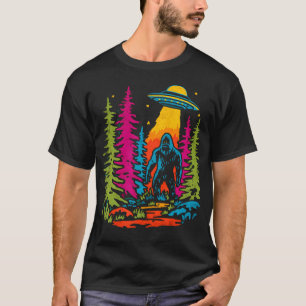 Camiseta Pé Grande Sasquatch Vintage Abdução por OVNI Cript