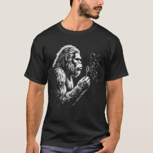 Camiseta Pé-grande soprando bolhas de sabão
