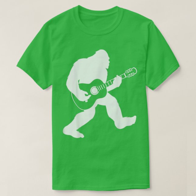 Camiseta Pé Grande tocando violão acústico amantes de músic (Frente do Design)