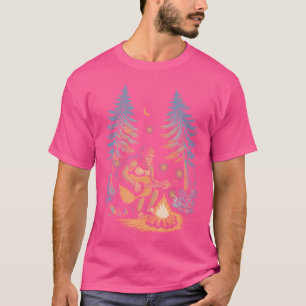 Camiseta Pé Grande Tocando Violão Sasquatch Rock
