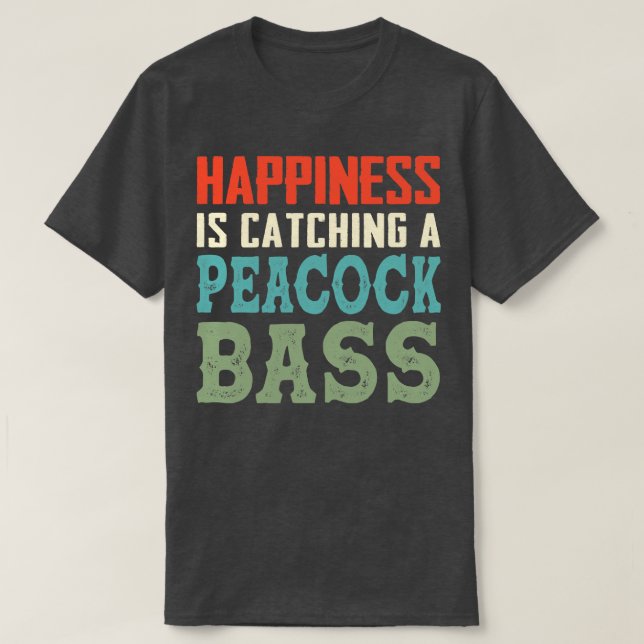 Camiseta PeaBass Pescar Felicidade Pegar PeaBass (Frente do Design)