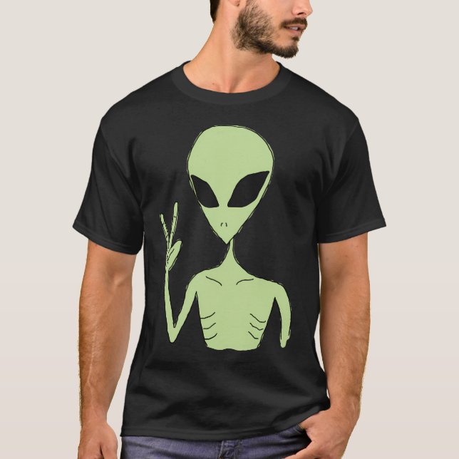 Camiseta Peace Alien (Frente)
